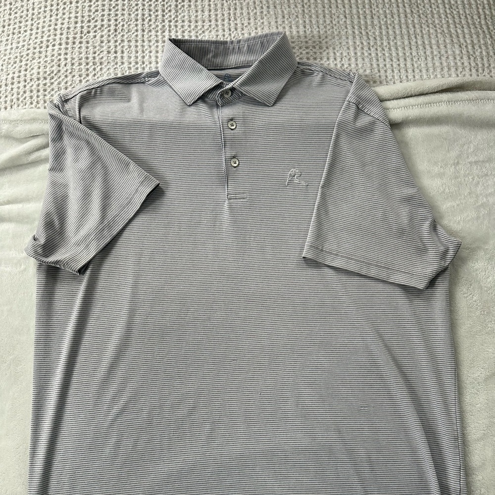 Rhoback Whaler Heather Stripe Golf Polo